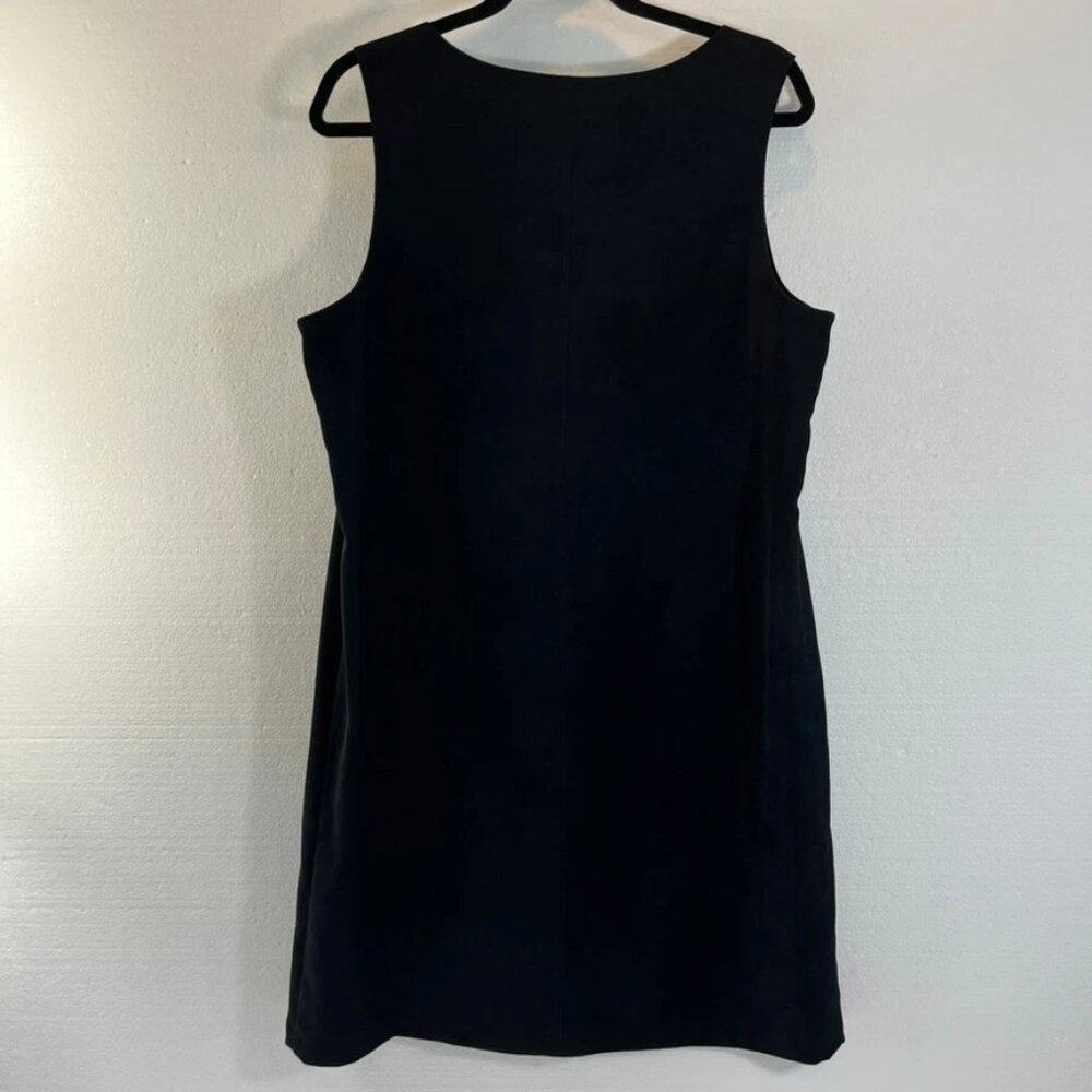 Talbots Black Button-Down Front Midi Layered Dress - image 6